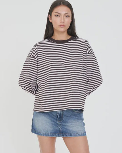 Huffer - Alex Stripe Billie Long Sleeve Tee