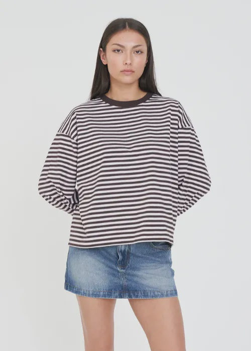 Huffer - Alex Stripe Billie Long Sleeve Tee