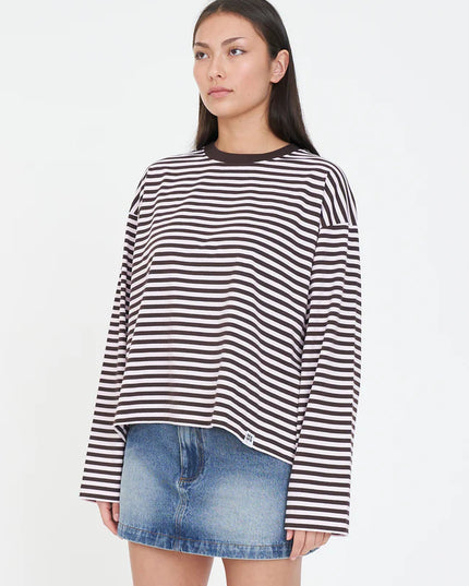 Huffer - Alex Stripe Billie Long Sleeve Tee