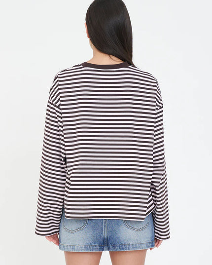 Huffer - Alex Stripe Billie Long Sleeve Tee