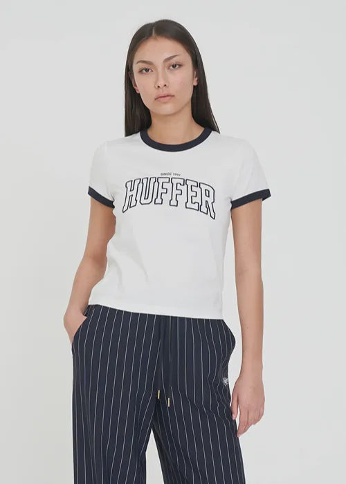 Huffer - Womens Ringer Tee/Crux