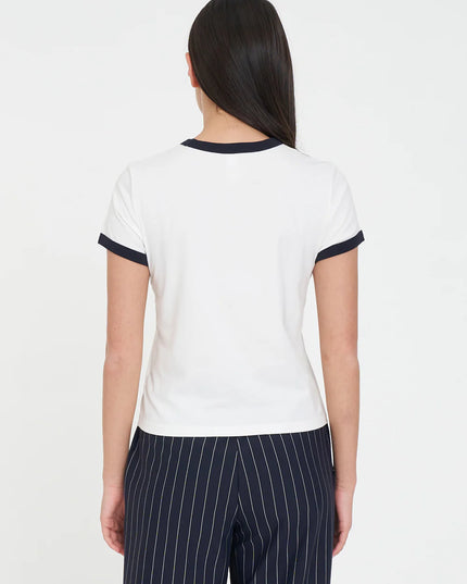 Huffer - Womens Ringer Tee/Crux