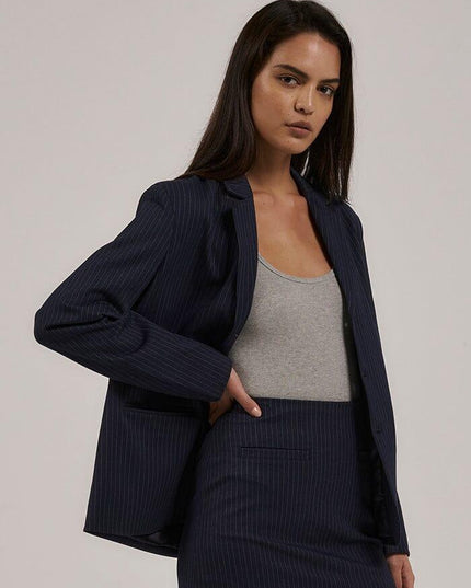 Thrills - Gabrielle Pinstripe Blazer - Westside Surf + Street