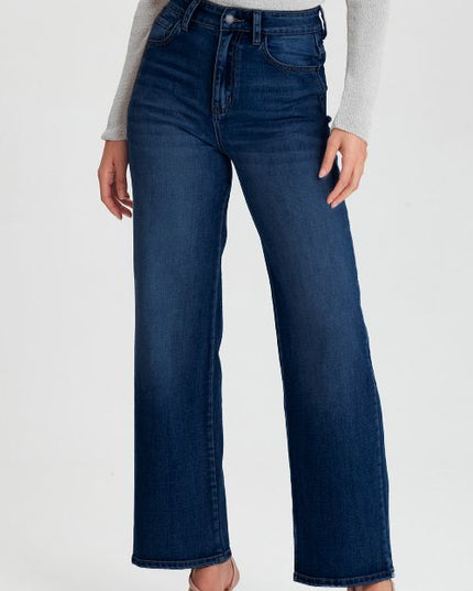 Junkfood - Wendy Wide Short Stuff Jean (Dark Blue)