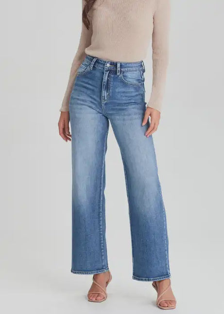 Junkfood - Wendy Wide Leg Jean (Denim Blue)