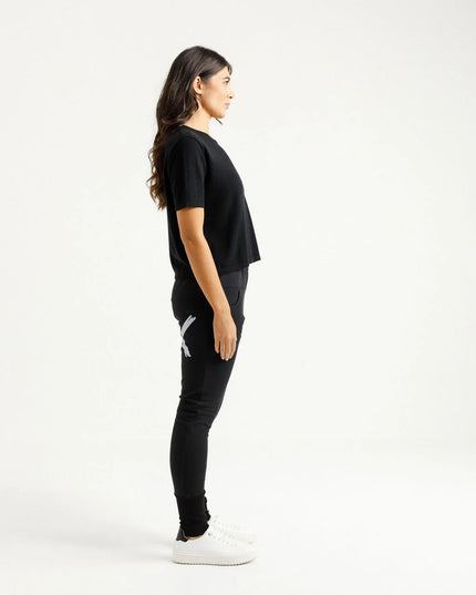 Home Lee - Alpine Apartment Pants (Black with Lilac X)