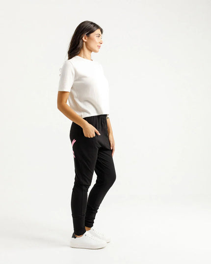 Home Lee - Apartment Pants (Black with Cany Pink)