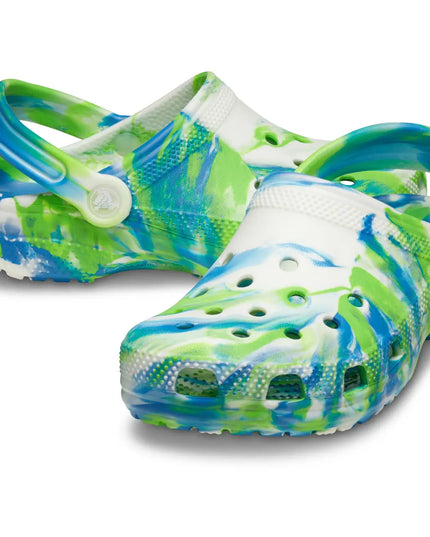 Crocs - Classic Glow Marbled Clog Kids (Prep Blue/Multi)