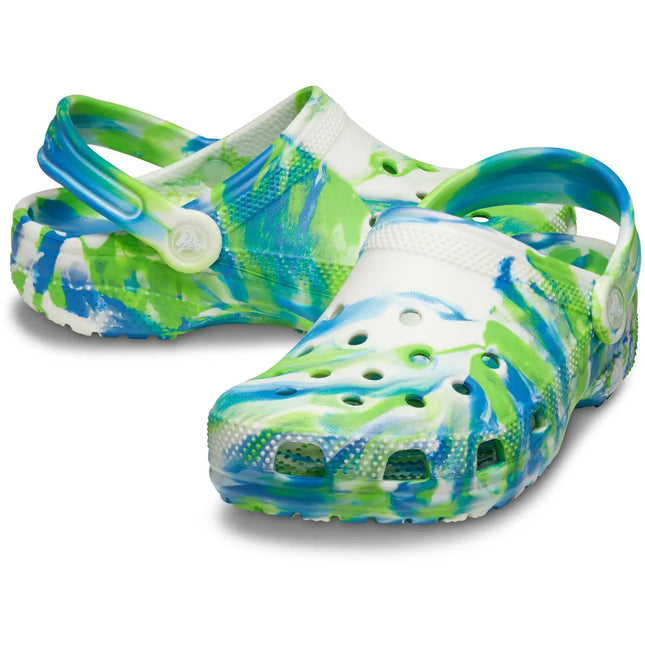 Crocs - Classic Glow Marbled Clog Toddlers (Prep Blue/Multi)