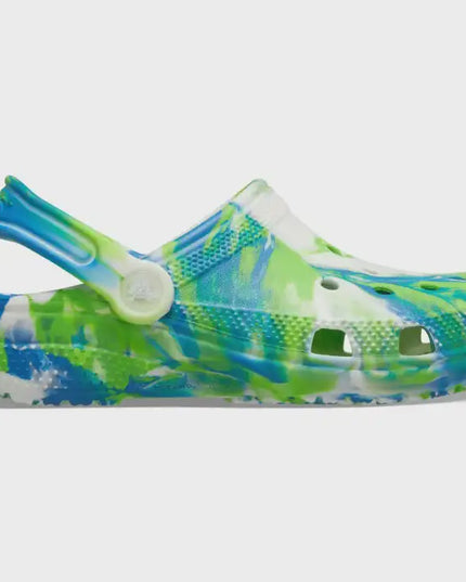 Crocs - Classic Glow Marbled Clog Toddlers (Prep Blue/Multi)