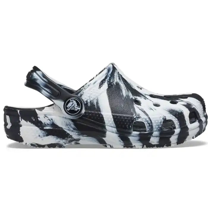 Crocs - Classic Marbled Clog Toddler (Black/White Marbled)