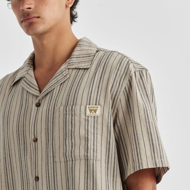 Wrangler - Box Resort Shirt (Hessian Stripe)