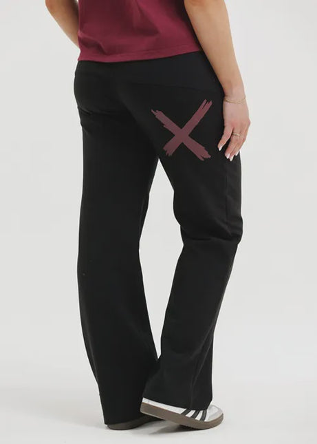 Homelee - Avenue Pant (Black with Merlot X)