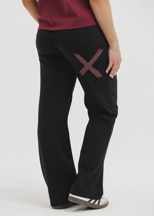 Homelee - Avenue Pant (Black with Merlot X)