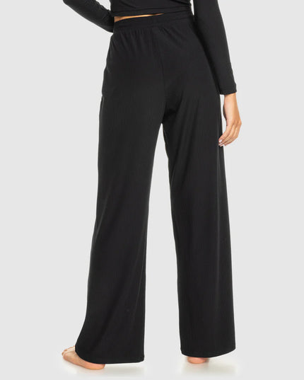 Roxy - Rise & Vibe Rib Wide Leg Pants