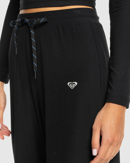 Roxy - Rise & Vibe Rib Wide Leg Pants