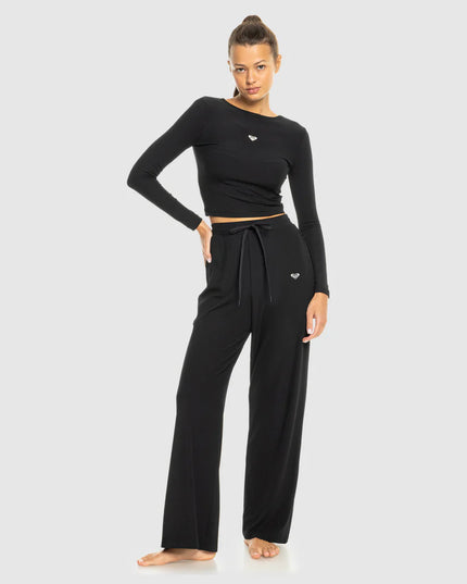 Roxy - Rise & Vibe Rib Wide Leg Pants