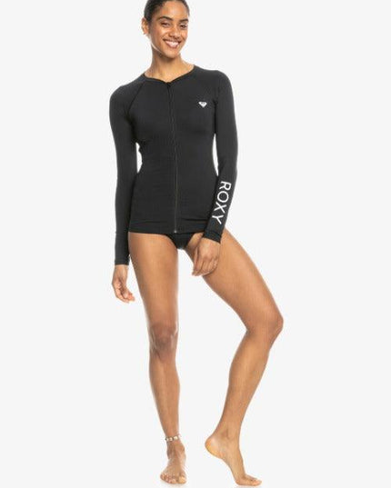 Roxy - New Essentials Long Sleeve Zipped Lycra - Westside Surf + Street