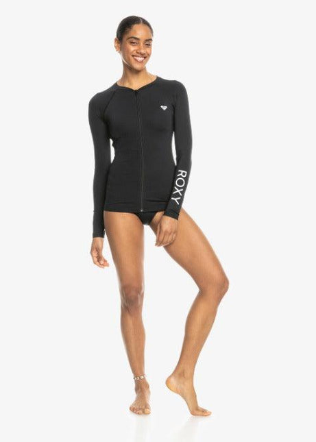 Roxy - New Essentials Long Sleeve Zipped Lycra - Westside Surf + Street