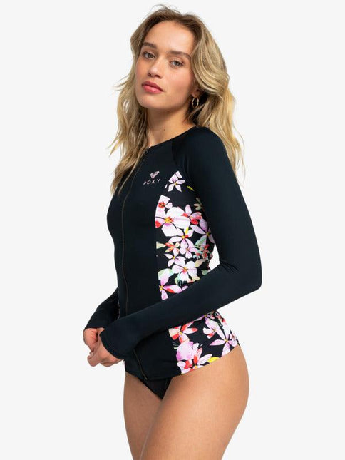 Roxy - Full Zipped Mix Print Long Sleeve Lycra - Westside Surf + Street