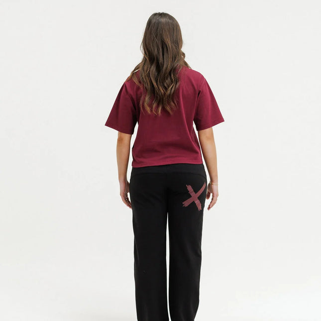 Homelee - Avenue Pant (Black with Merlot X)
