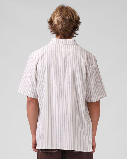 RPM - Pin Stripe Shirt (White/Grey)