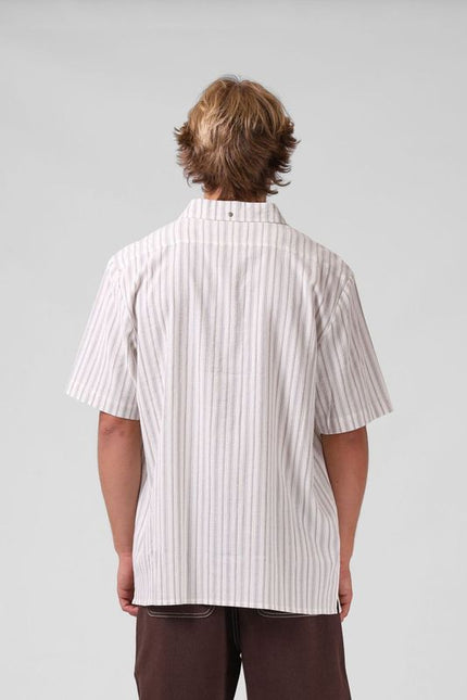 RPM - Pin Stripe Shirt (White/Grey)