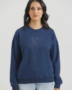 Indigo Blue with Tonal Floral Print / 8