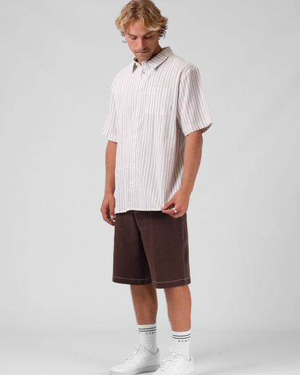 RPM - Pin Stripe Shirt (White/Grey)