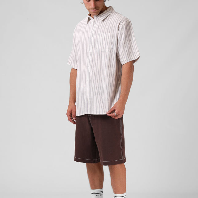 RPM - Pin Stripe Shirt (White/Grey)