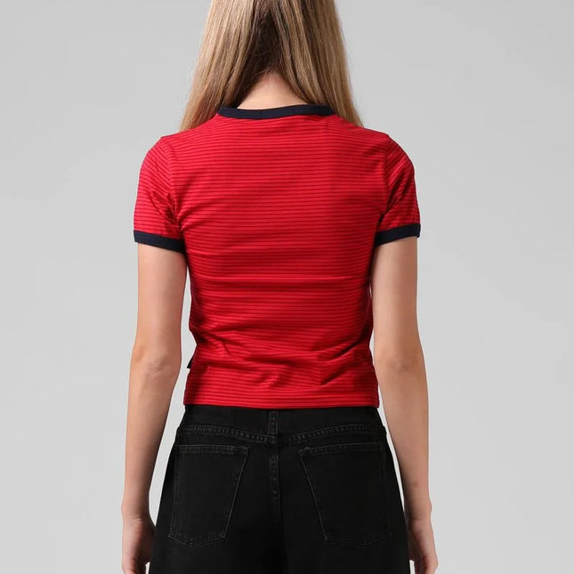 RPM - Stripe Ringer Tee (Red)