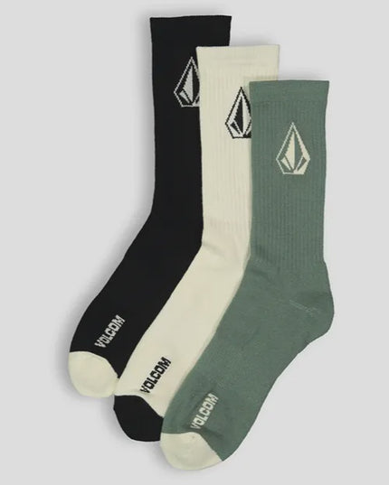Volcom - Full Stone Mix Socks 3pk (Army Green Combo)