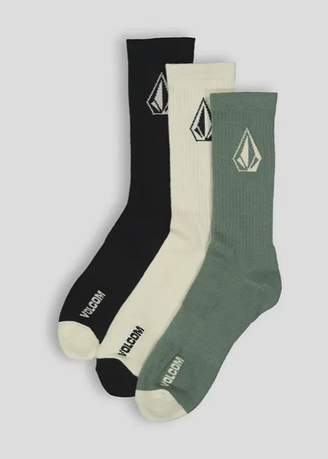 Volcom - Full Stone Mix Socks 3pk (Army Green Combo)