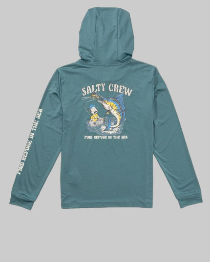Salty Crew -Big Bill Boys Hood Sunshirt (Hydro)