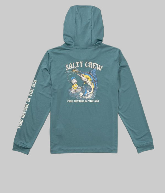 Salty Crew -Big Bill Boys Hood Sunshirt (Hydro)