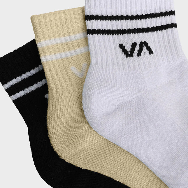 RVCA - VA Mini Crew Sock Women's 3 Pack (Sand)