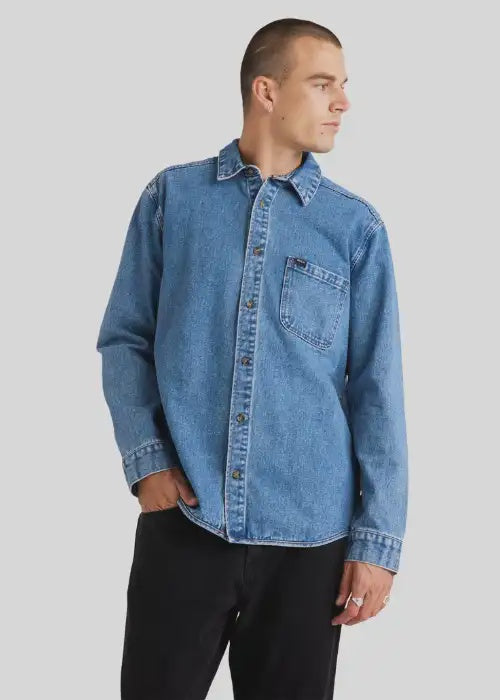 RVCA - Classic Denim Long Sleeve Shirt