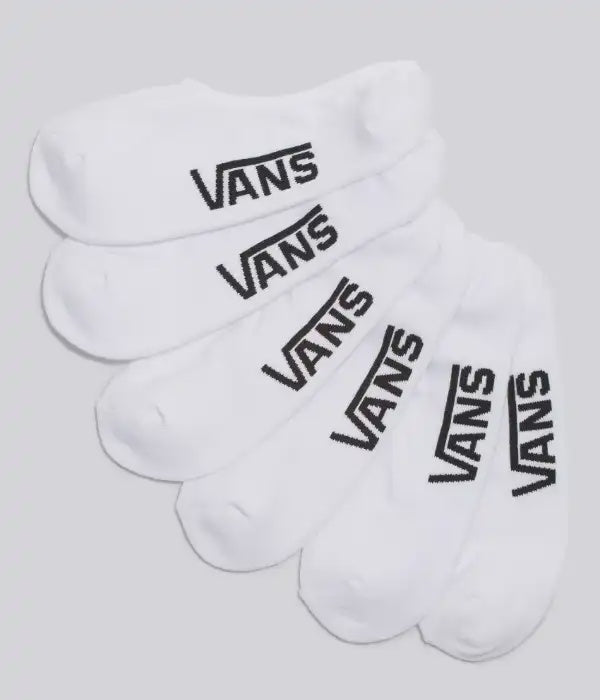 Vans - Classic Super No Show Socks 3 Pack (White)