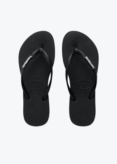 Slim logo metallic 2025 havaianas