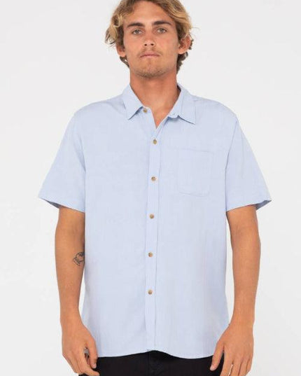 Rusty - Overtone Short Sleeve Linen Shirt (Mens) - Westside Surf + Street