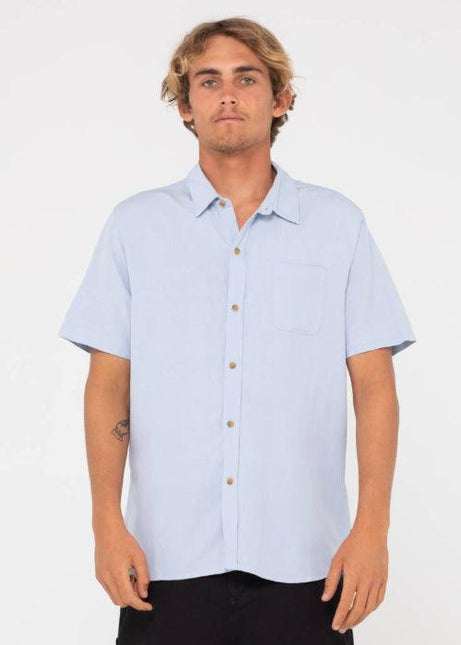 Rusty - Overtone Short Sleeve Linen Shirt (Mens) - Westside Surf + Street