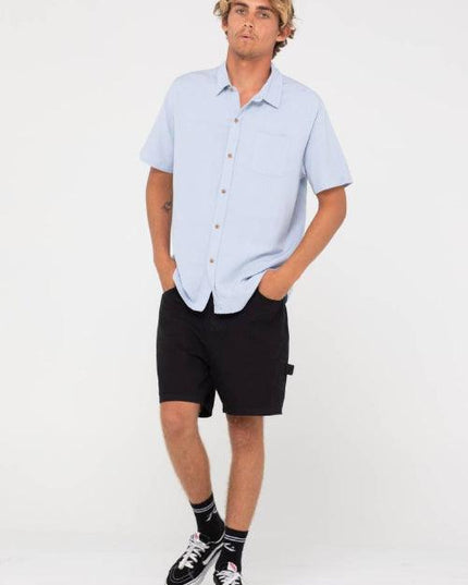 Rusty - Overtone Short Sleeve Linen Shirt (Mens) - Westside Surf + Street