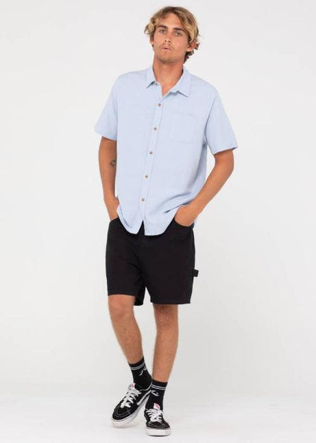 Rusty - Overtone Short Sleeve Linen Shirt (Mens) - Westside Surf + Street
