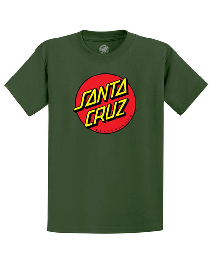 Santa Cruz - Classic Dot Front Short Sleeve Regular Fit Tee (Boys) - Westside Surf + Street