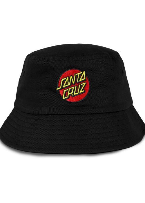 Santa Cruz - Classic Dot Patch Bucket Hat (Black) - Westside Surf + Street