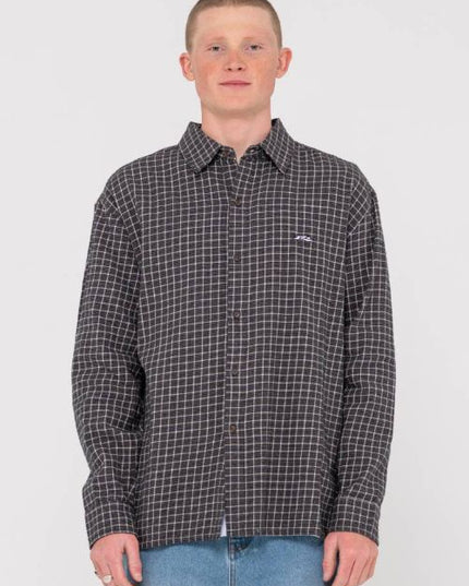 Rusty - Datsun Check Long Sleeve Shirt (Coal)