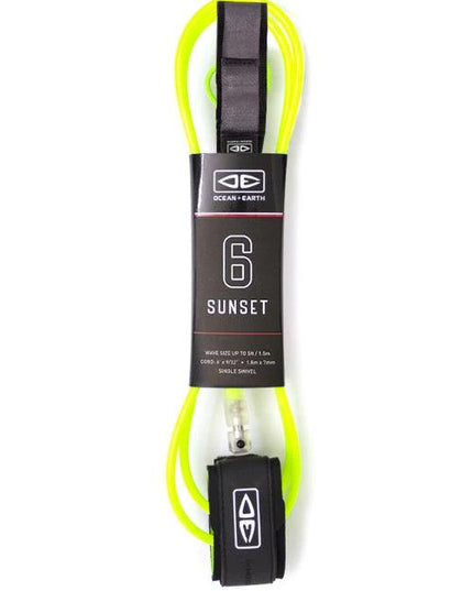 Ocean & Earth - Sunset 6'0" Moulded Leash - Westside Surf + Street