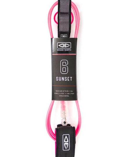 Ocean & Earth - Sunset 6'0" Moulded Leash - Westside Surf + Street