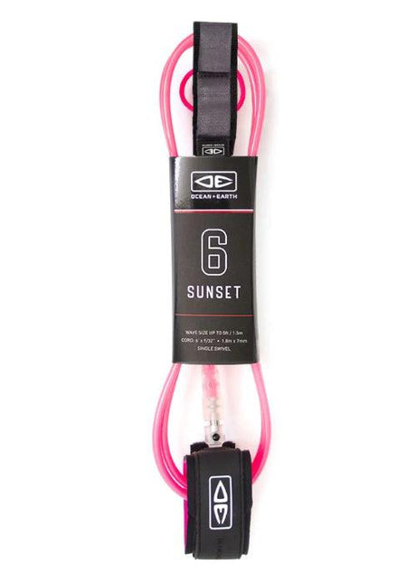 Ocean & Earth - Sunset 6'0" Moulded Leash - Westside Surf + Street