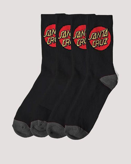 Santa Cruz - Classic Dot Socks 4 Pack Youth - Westside Surf + Street